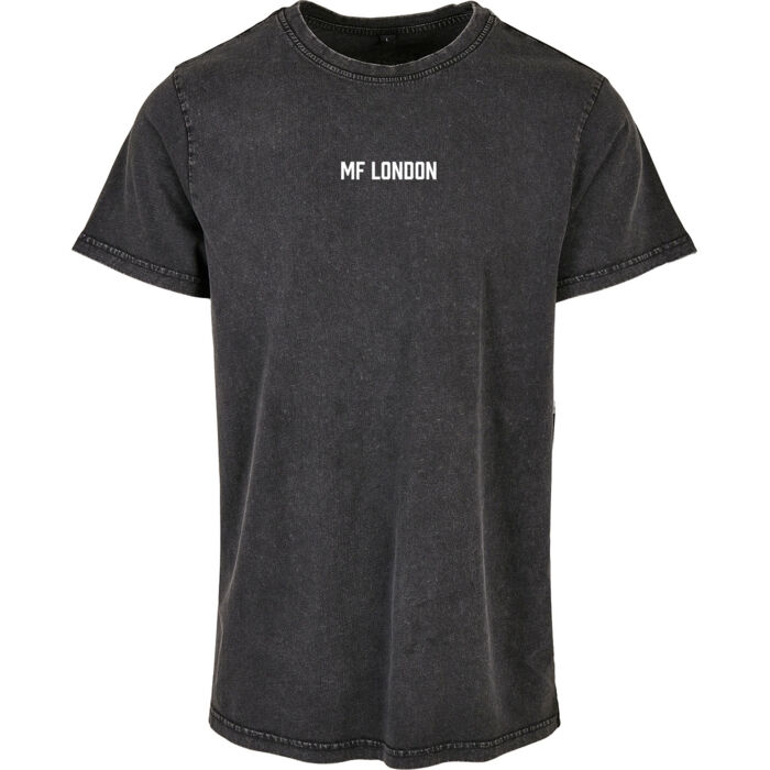 MF London  - Acid washed round neck tee Thumbnail